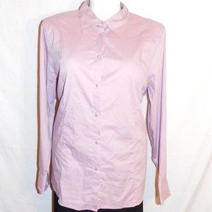 22/24 Avenue Purple Button Down Stretch Top NWT